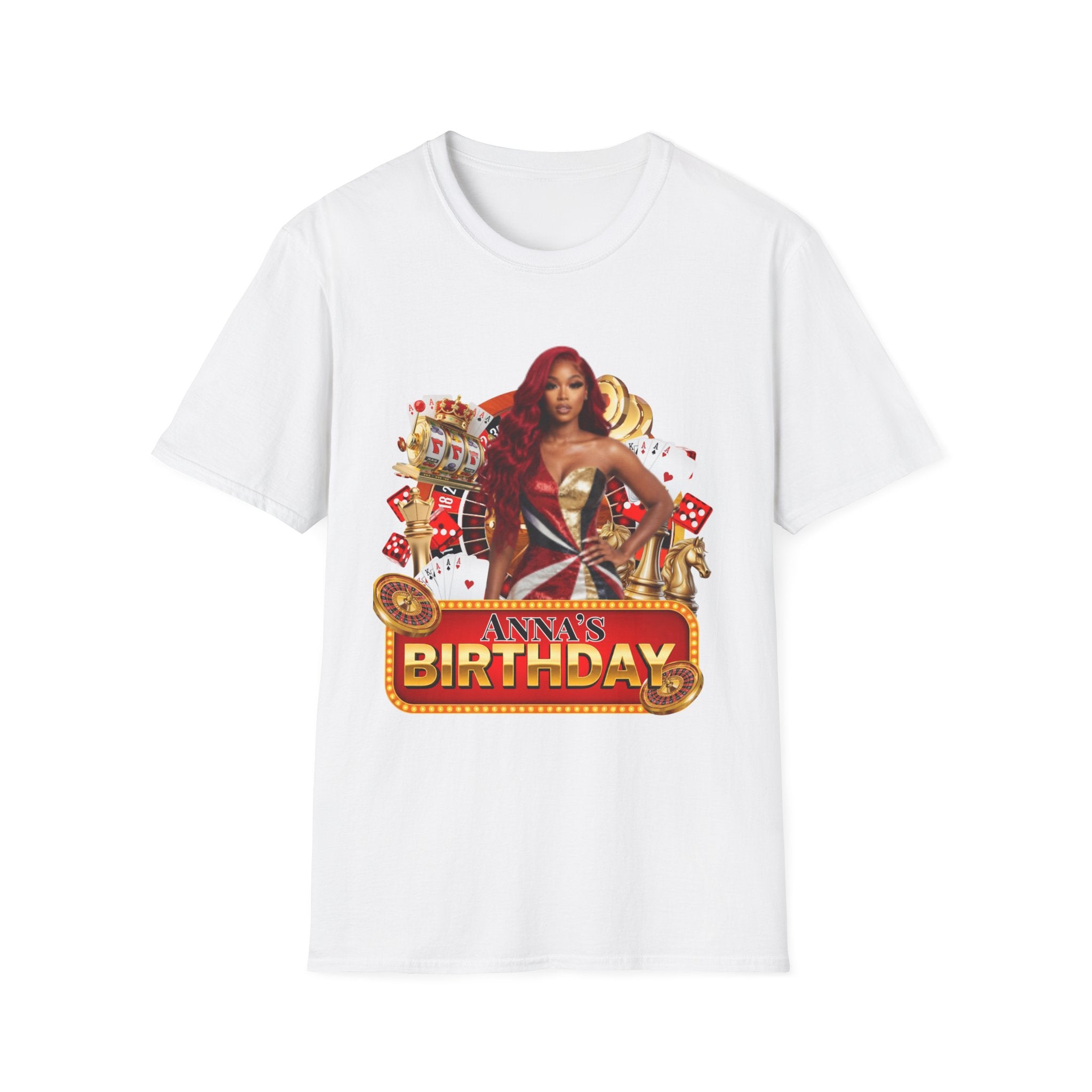 Birthday Glam Tee — Casino Party Graphic T‑Shirt
