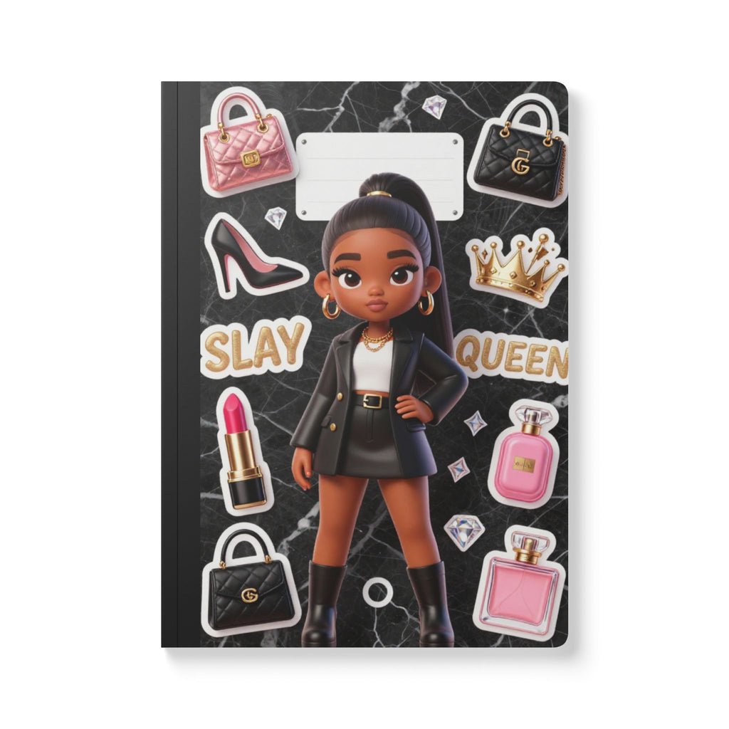 Slay Queen Doll Softcover Journal — Fashion Sticker Design Notebook
