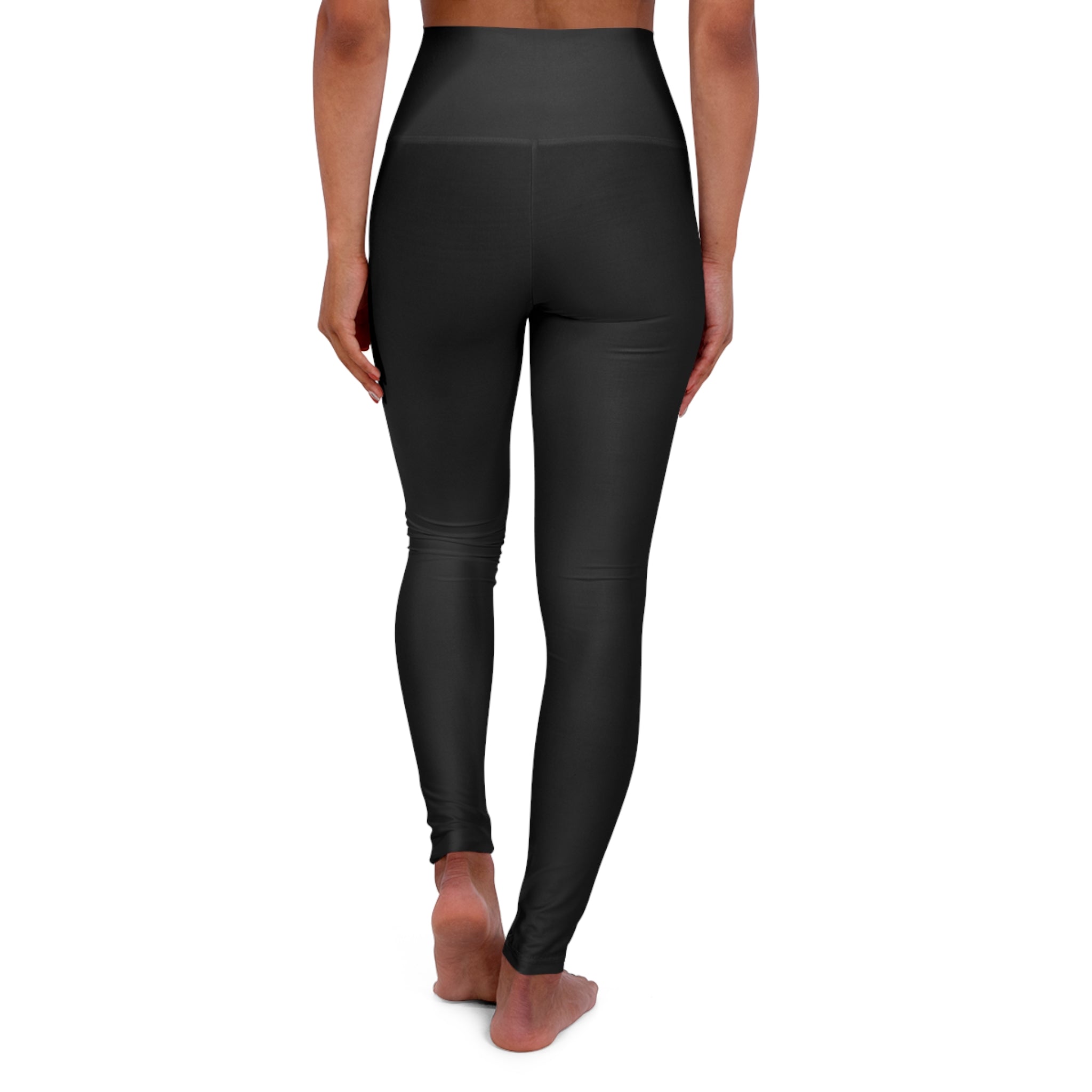 High-Waist Yoga Leggings with Vintage Car Graphic
