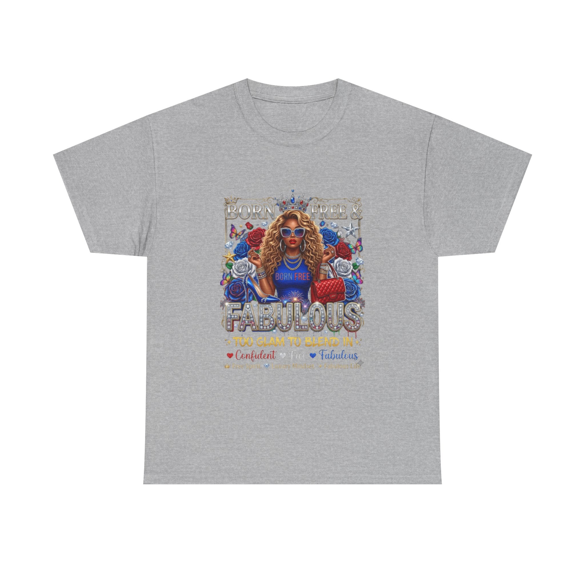 Fabulous & Fearless Graphic Tee — "Born Free & Fabulous" Statement T-Shirt