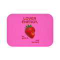 Lover Energy Bath Mat — Pink Strawberry 'he gets it. not tamed.' Decorative Bathroom Rug