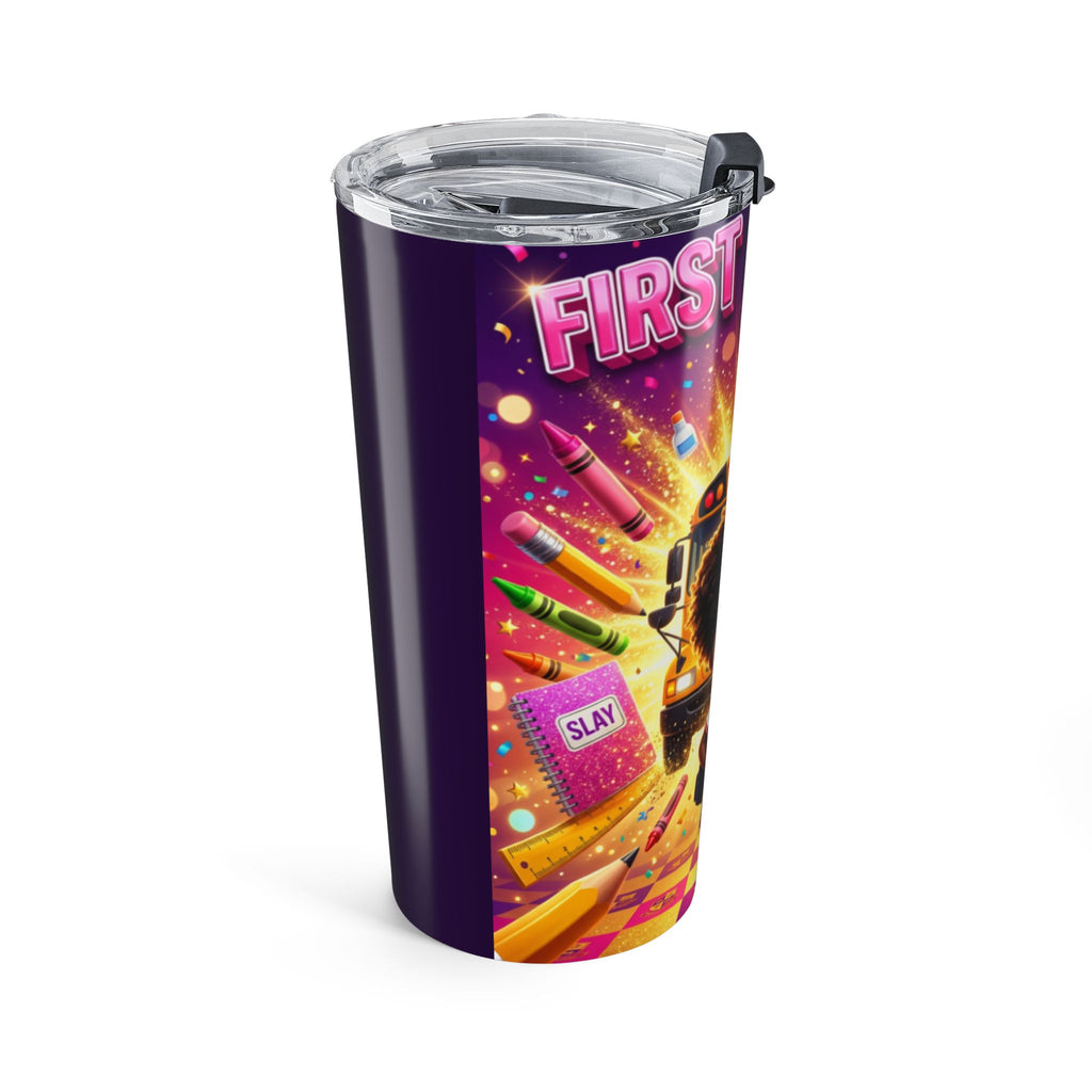 20oz First Day of School Tumbler — Cute School Bus Kids Travel Cup
