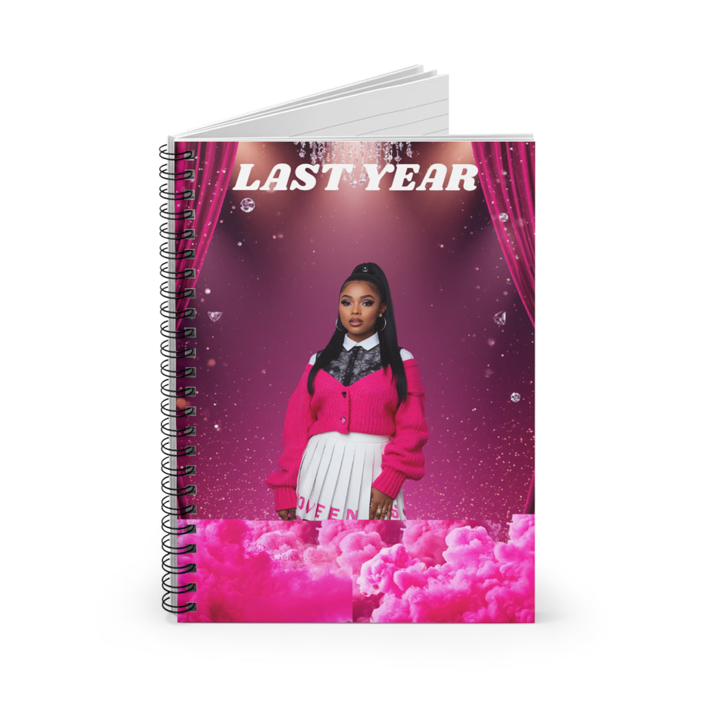 Spiral Notebook — Pink 'Last Year' Portrait Journal