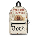 Personalized 'Adventure Starts With Me' Backpack — Custom Name Kids School Bag