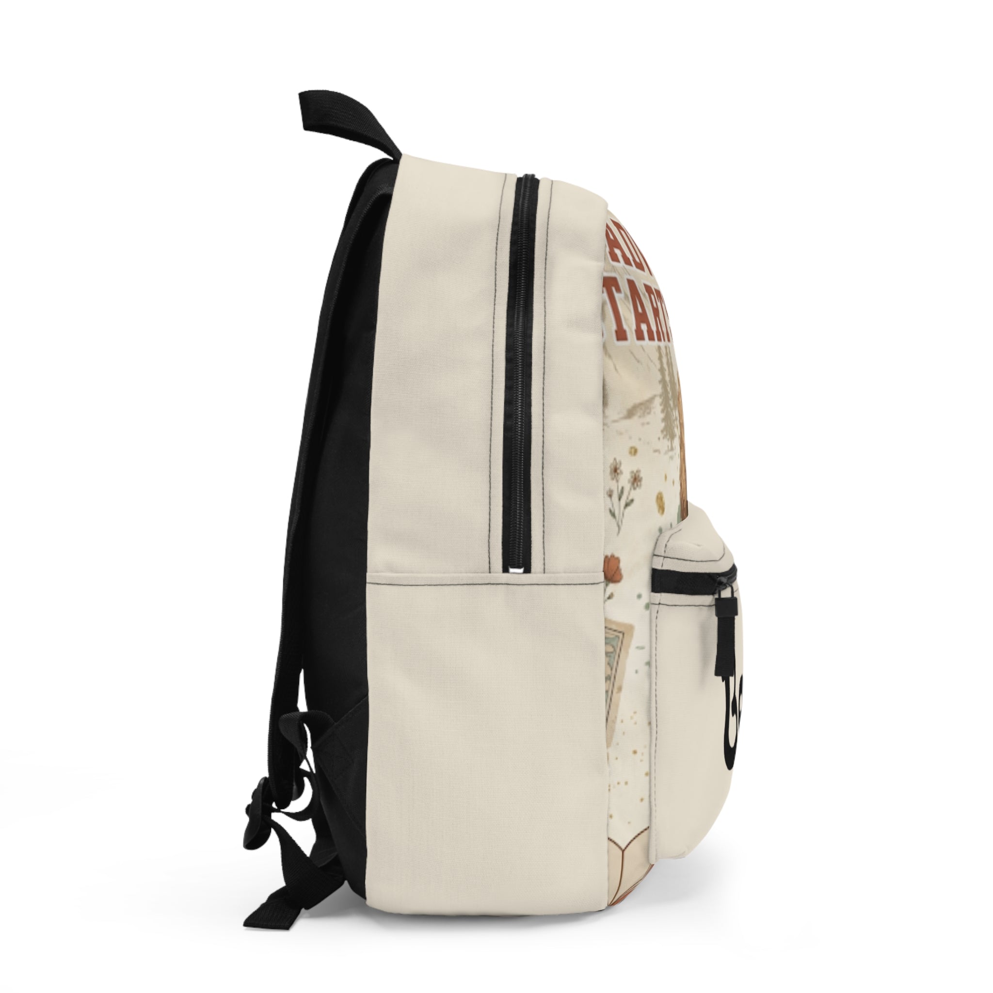 Personalized 'Adventure Starts With Me' Backpack — Custom Name Kids School Bag