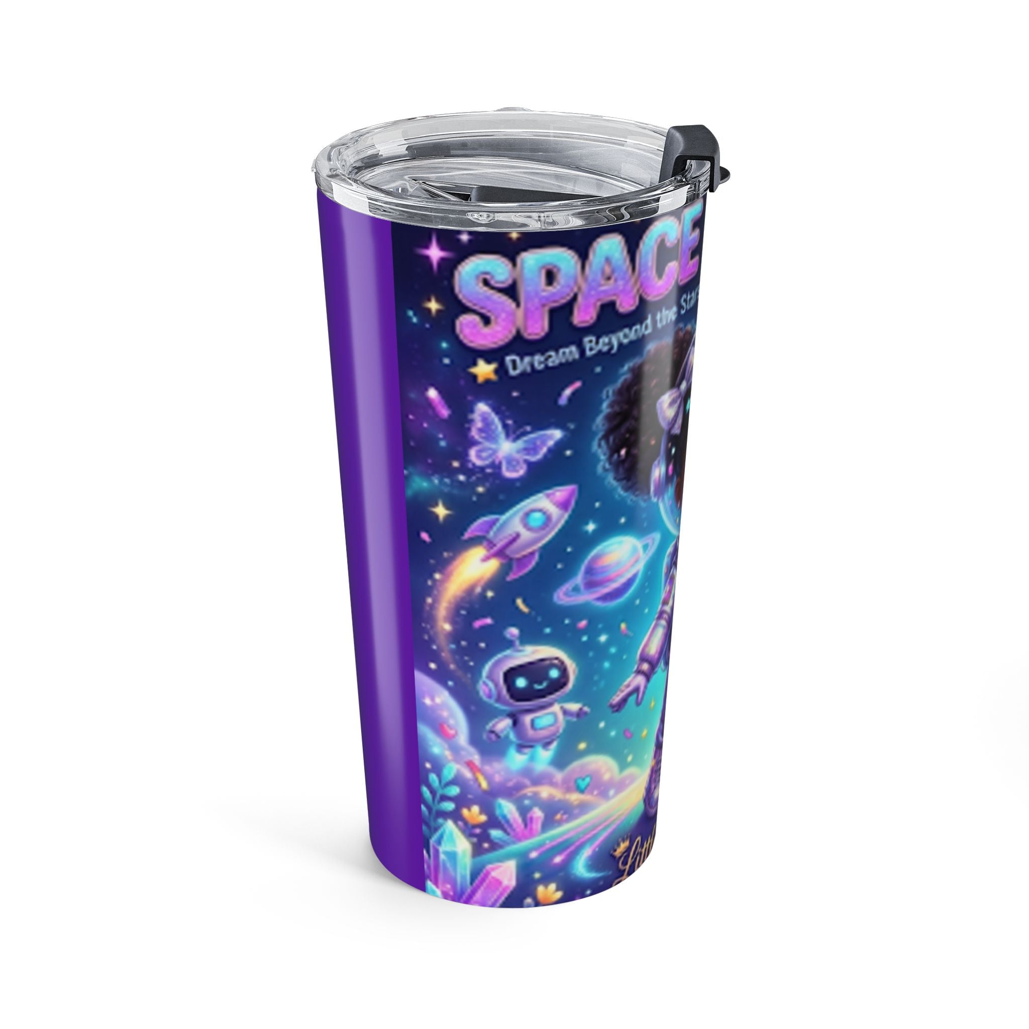 Space Explorer 20oz Tumbler — Cute Black Girl Astronaut Travel Mug