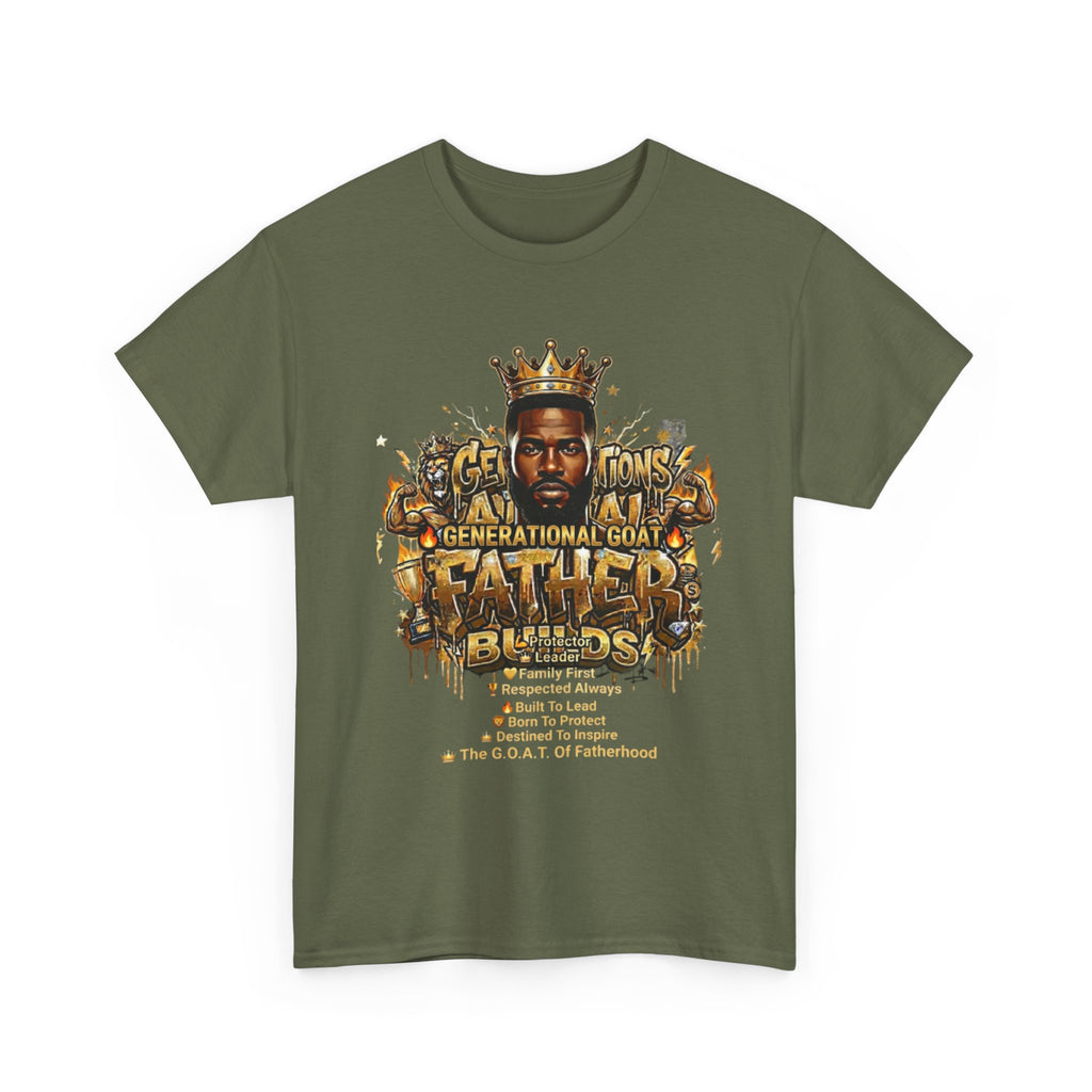 Father Blesses T-Shirt – Generational GOAT Crowned Dad Tee