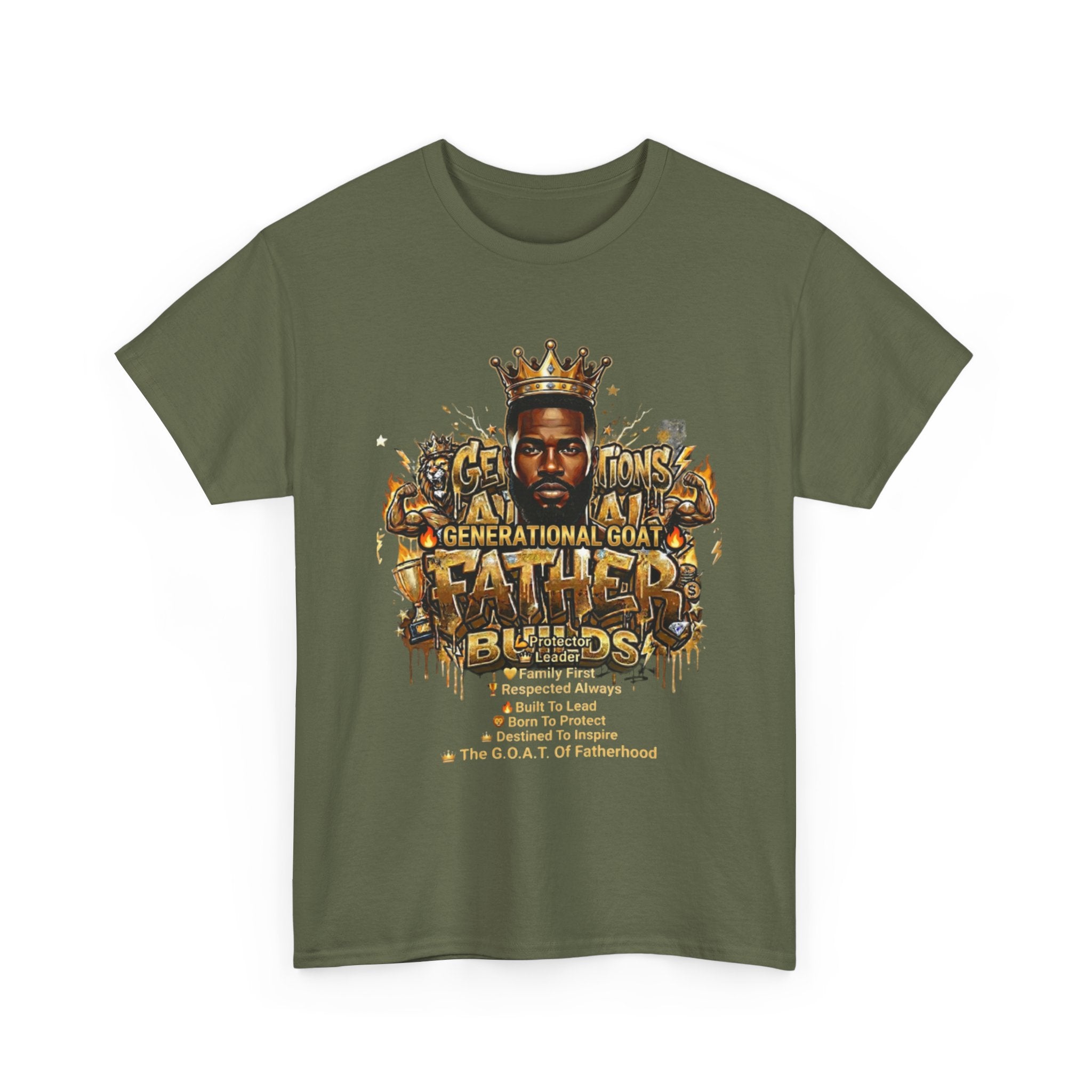 Father Blesses T-Shirt – Generational GOAT Crowned Dad Tee
