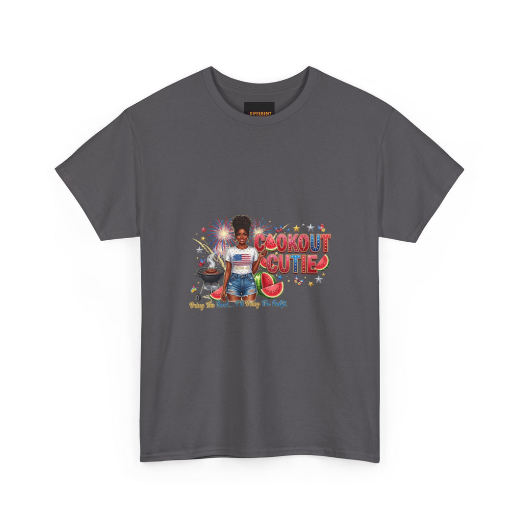 Cookout Cutie T-Shirt – Black Girl BBQ Party Graphic Tee