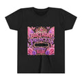 Birthday Princess Youth Tee - Glitter Butterflies & Roses Birthday Shirt