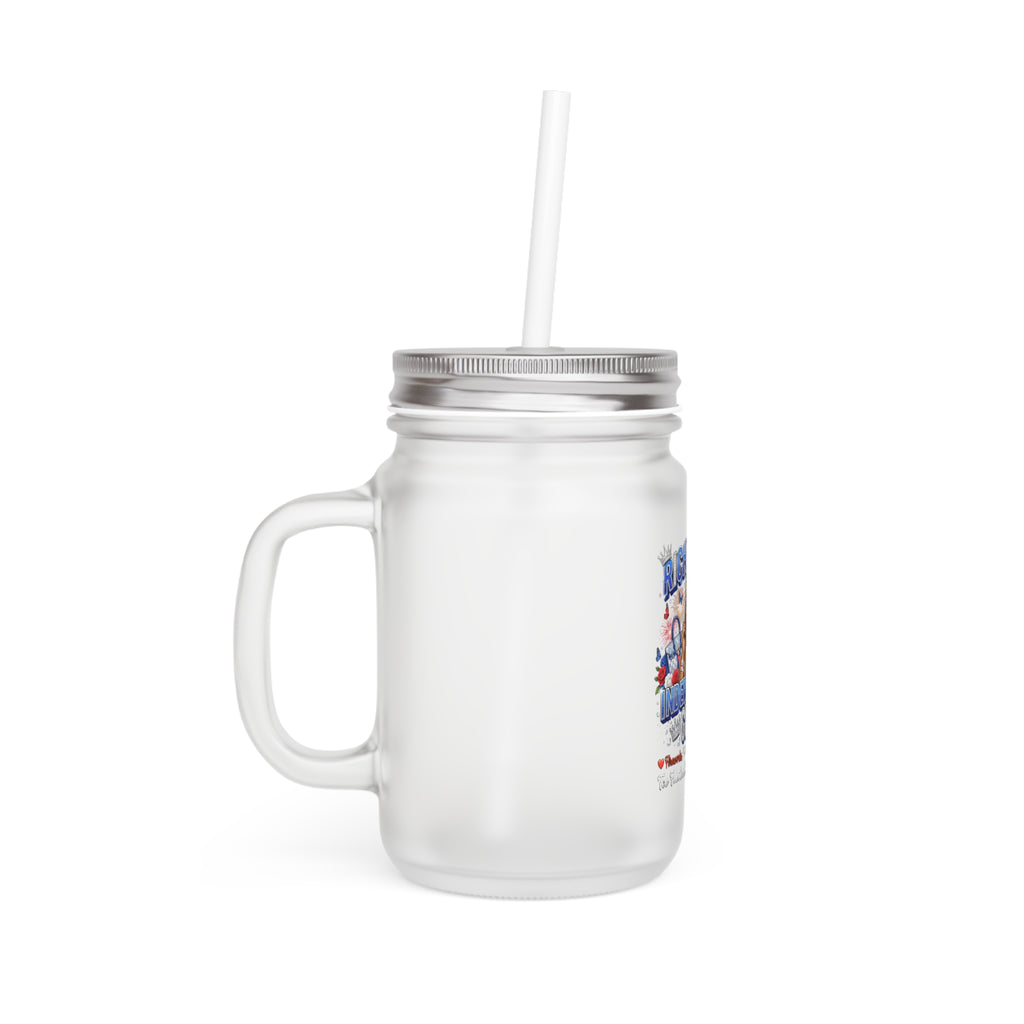 Independence Club Mason Jar Tumbler — Patriotic 'Rich Auntie' 4th of July Gift