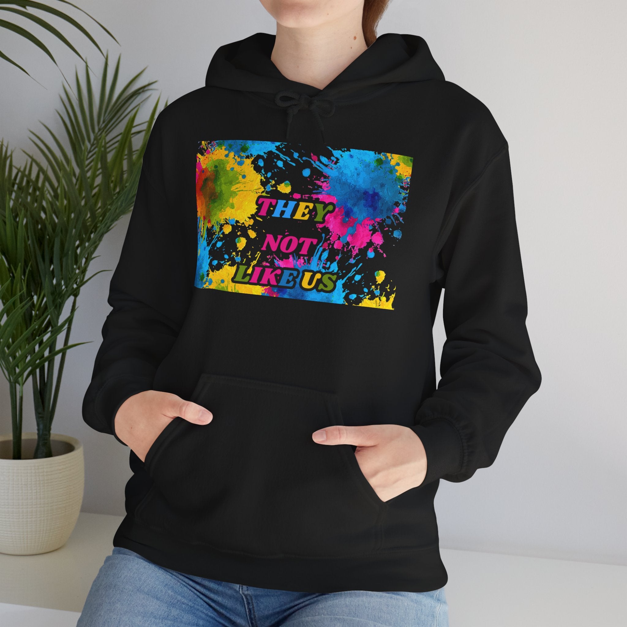 Colorful 'They're Not Like Us' Hoodie – Pride Rainbow Statement Sweatshirt