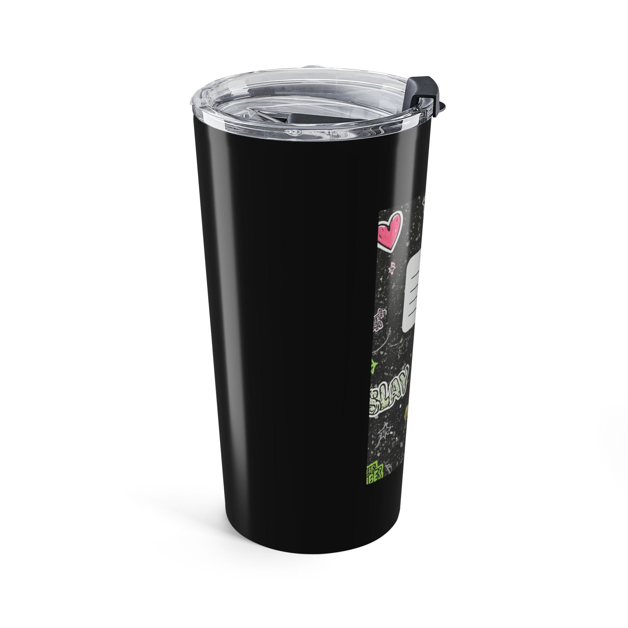 20oz Photo Collage Tumbler — Personalized Notebook Doodle Design