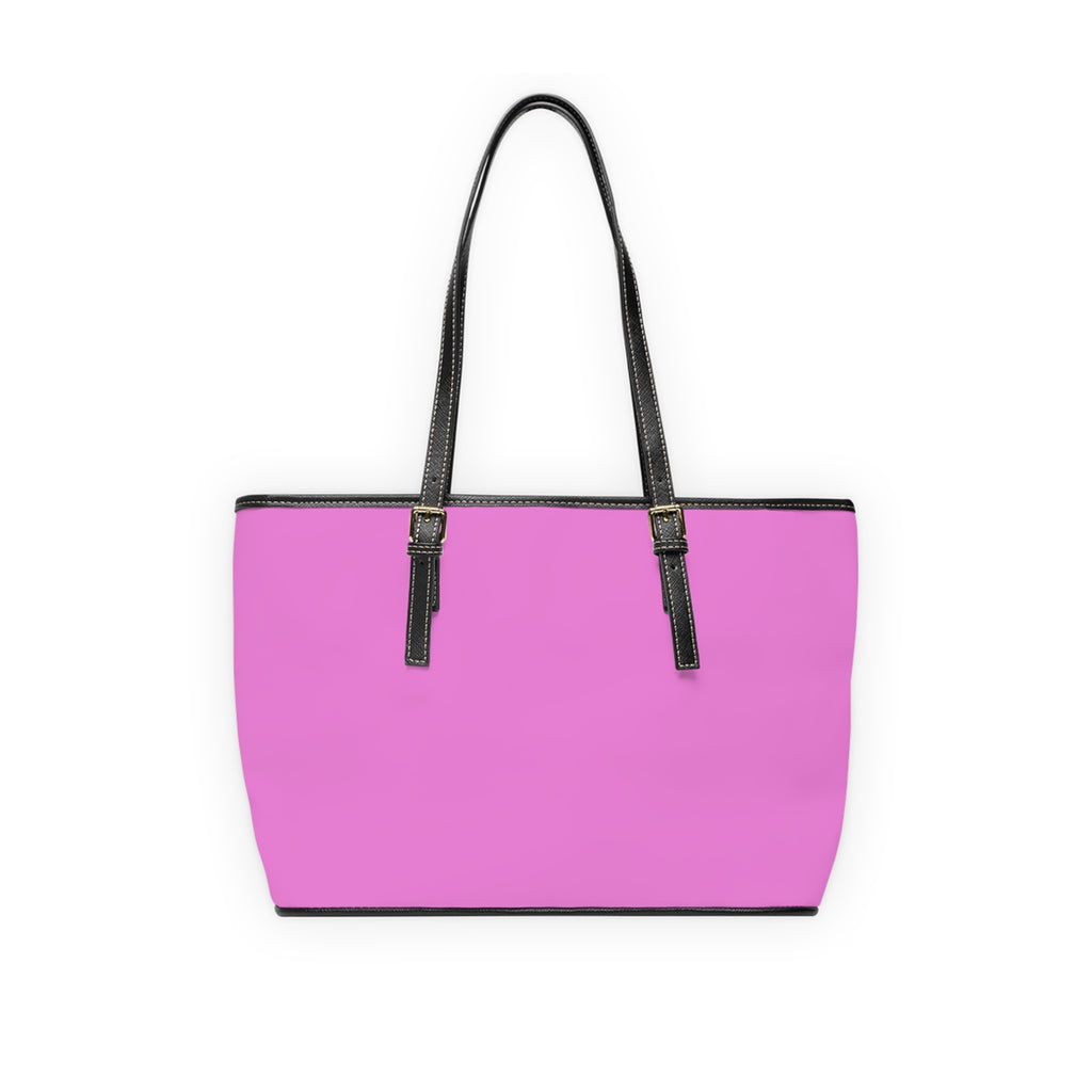 Pretty in Pink PU Shoulder Bag - Pink Tote with 'Pretty in Pink' Graphic