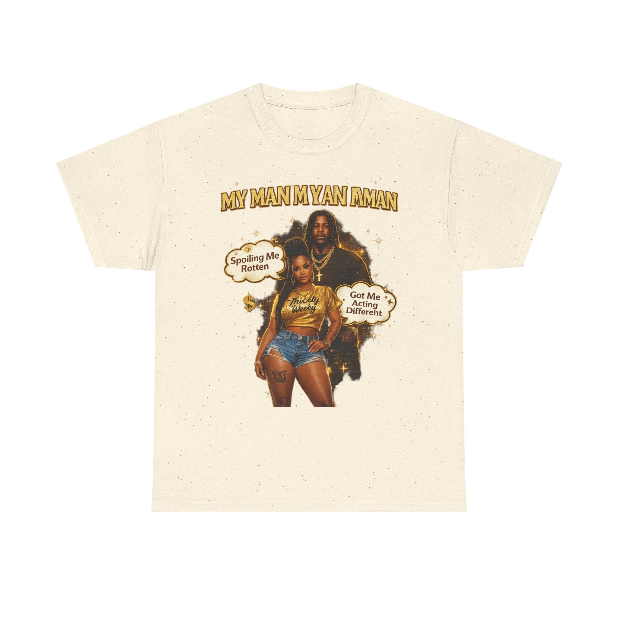 My Man My Ian Ian Graphic Tee — Retro 90s R&B Vibe "Spoiling Me Rotten" Shirt
