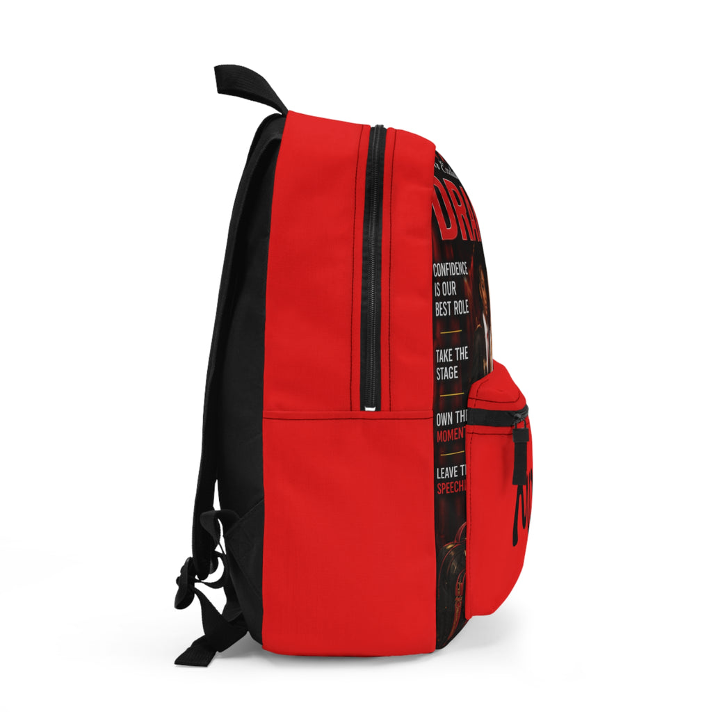 Drama Club Backpack — Personalized "Miyya" Red School Bag