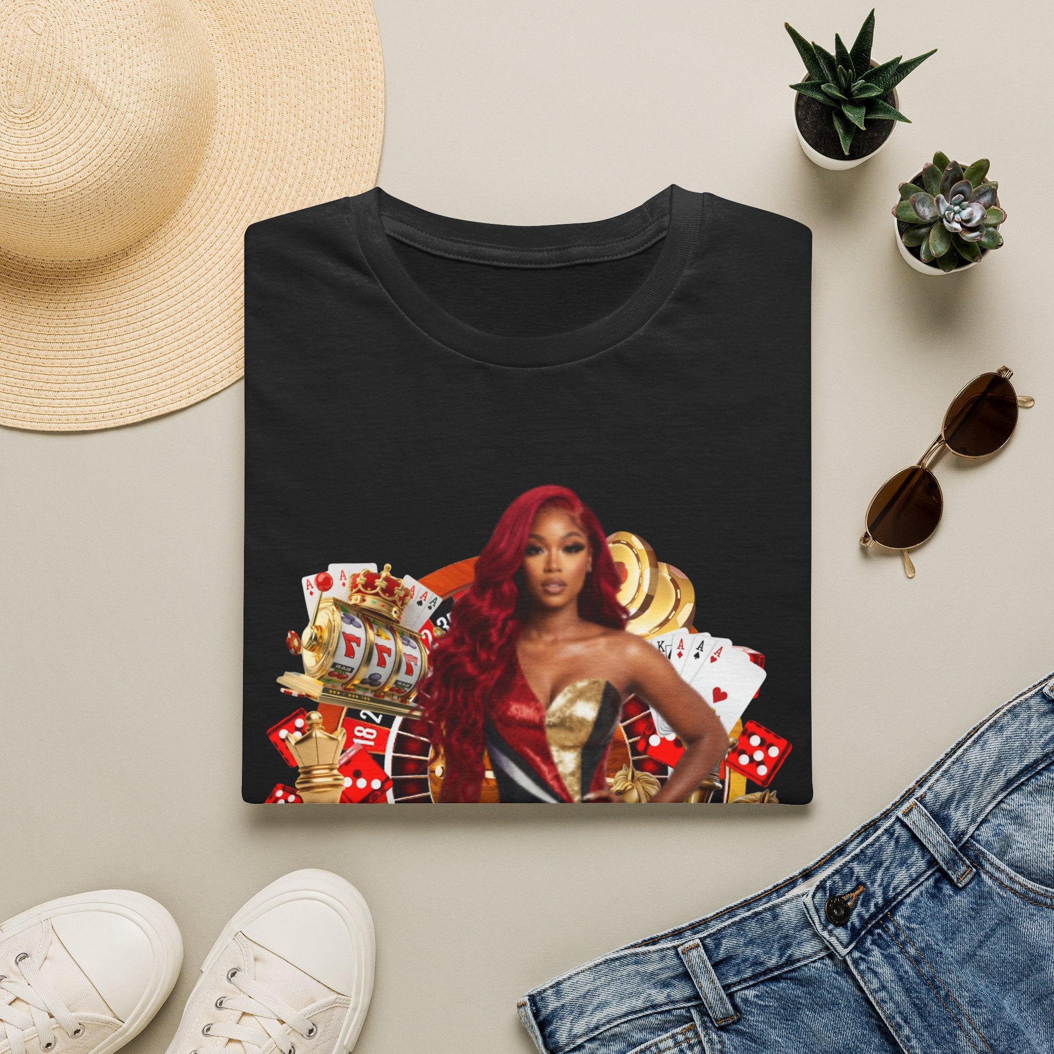 Birthday Glam Tee — Casino Party Graphic T‑Shirt