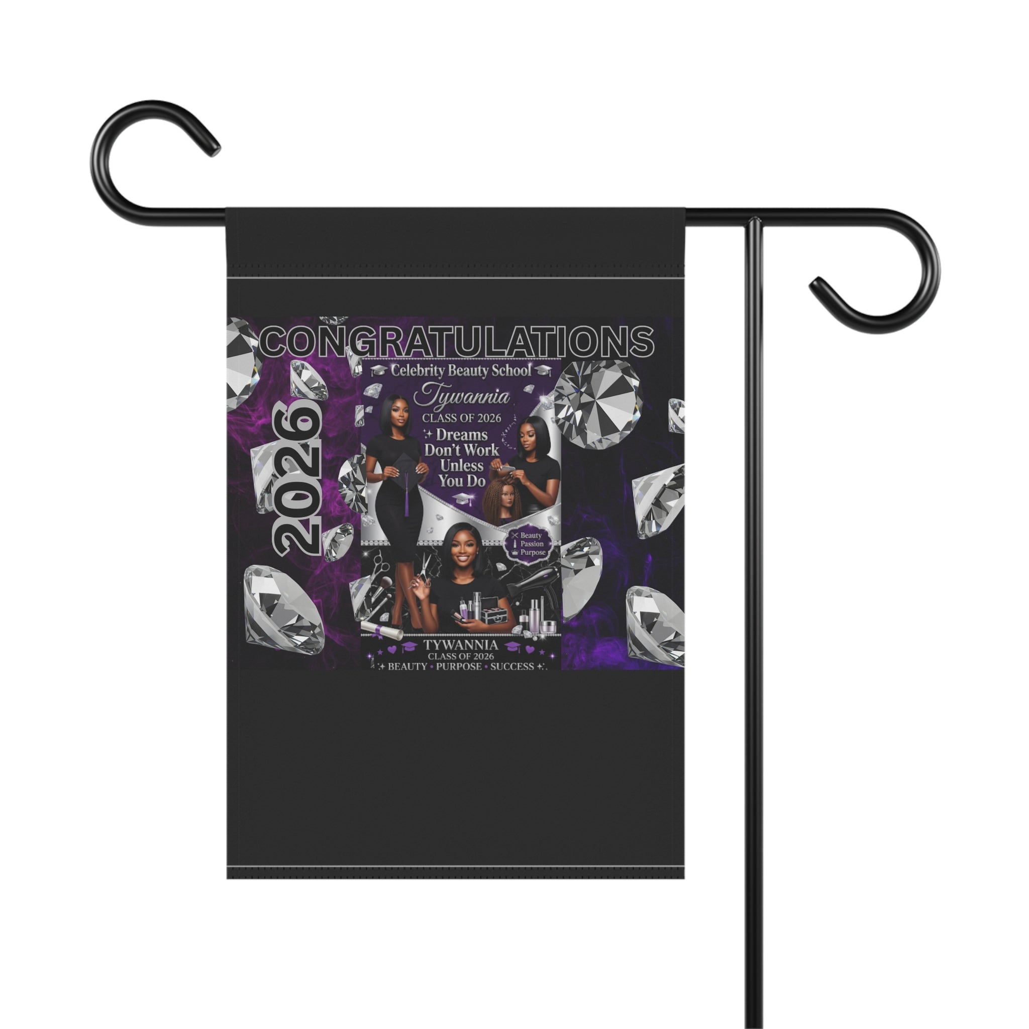 Graduation Garden Flag — 'Congratulations 2026' Custom Photo Banner