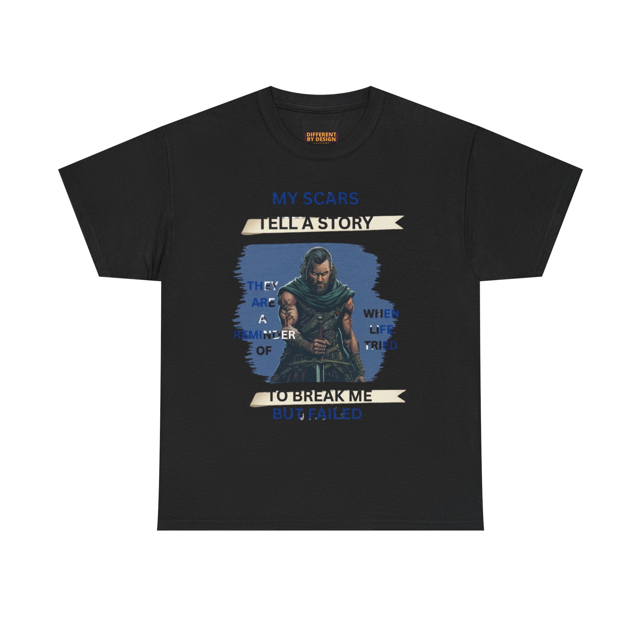 T-Shirt — 'Try Telling a Story to Break Me' Fantasy Warrior Graphic Tee