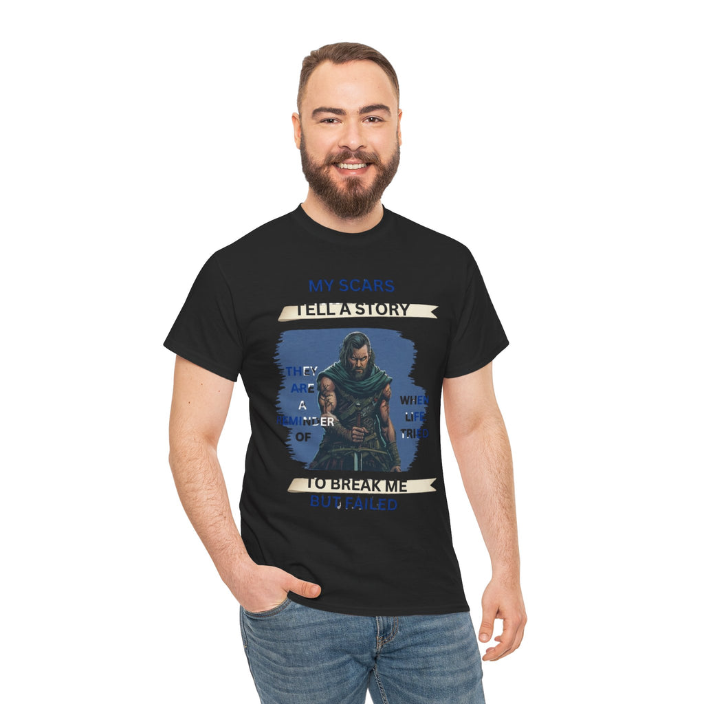 T-Shirt — 'Try Telling a Story to Break Me' Fantasy Warrior Graphic Tee