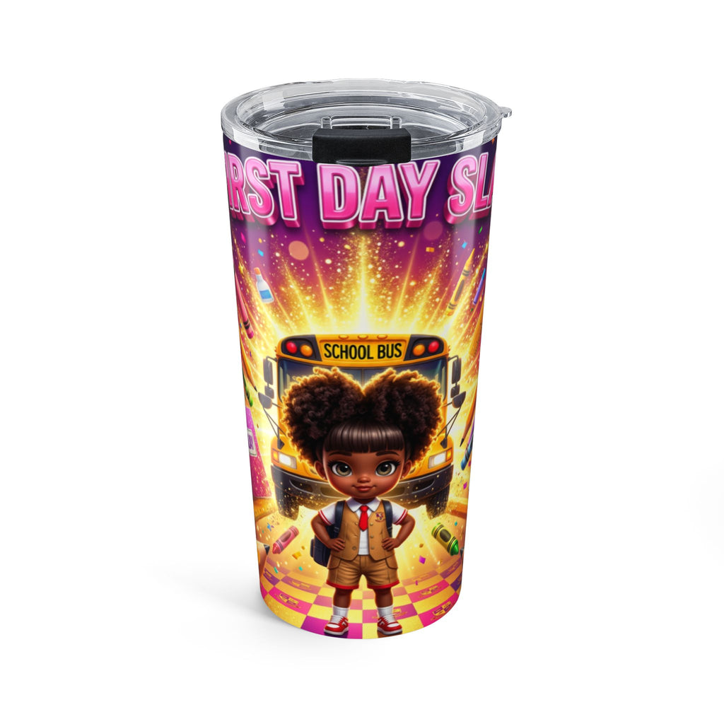 20oz First Day of School Tumbler — Cute School Bus Kids Travel Cup