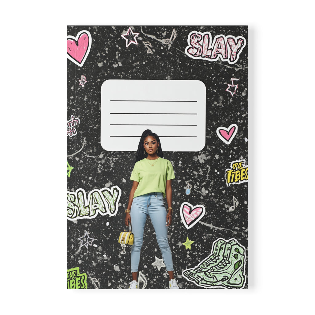 Slay Girl A5 Notebook — Cute Doodle Cover Journal for Teens & Young Women