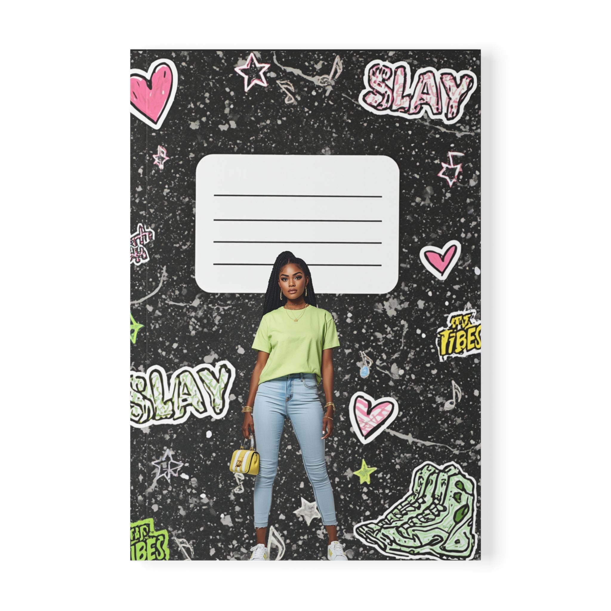 Slay Girl A5 Notebook — Cute Doodle Cover Journal for Teens & Young Women