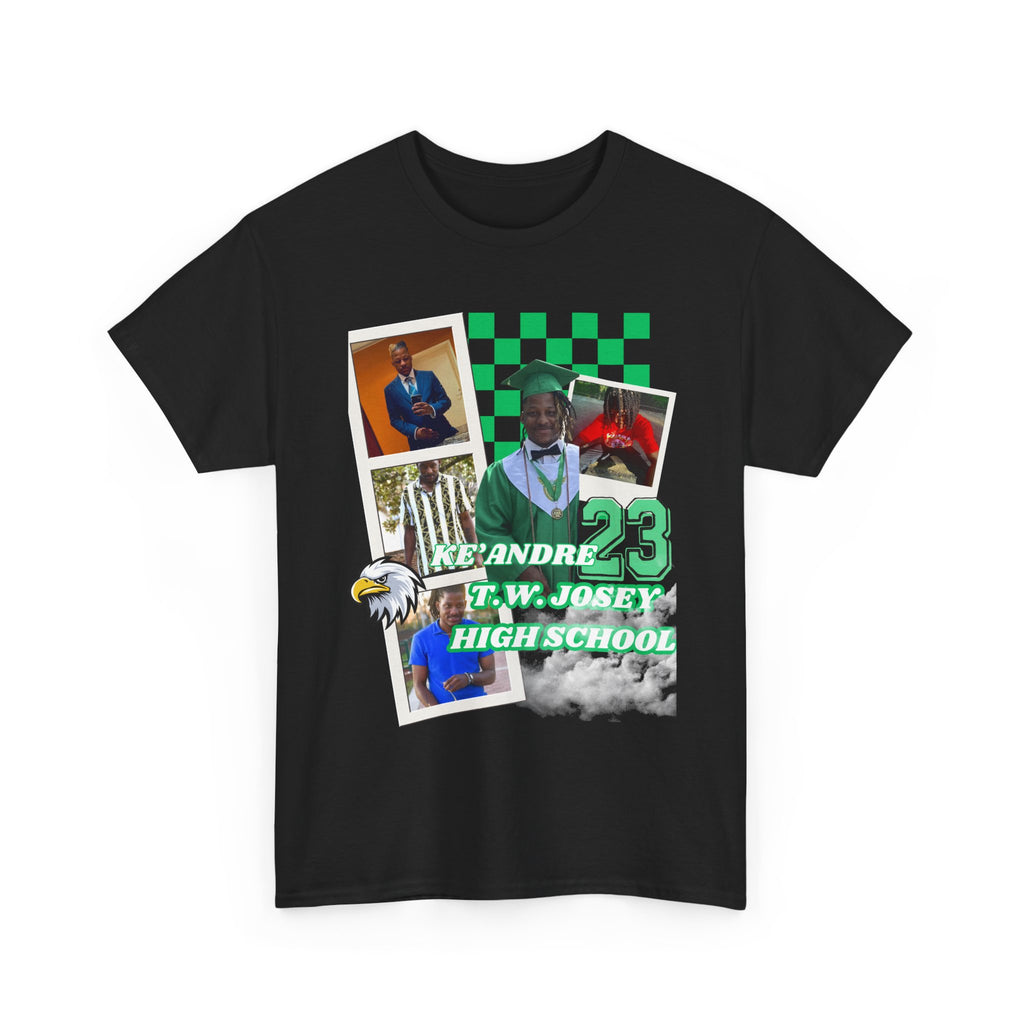 Custom High School Graduation Tee - "Ke'Andre 23 T.W. Josey High School" Collage Shirt