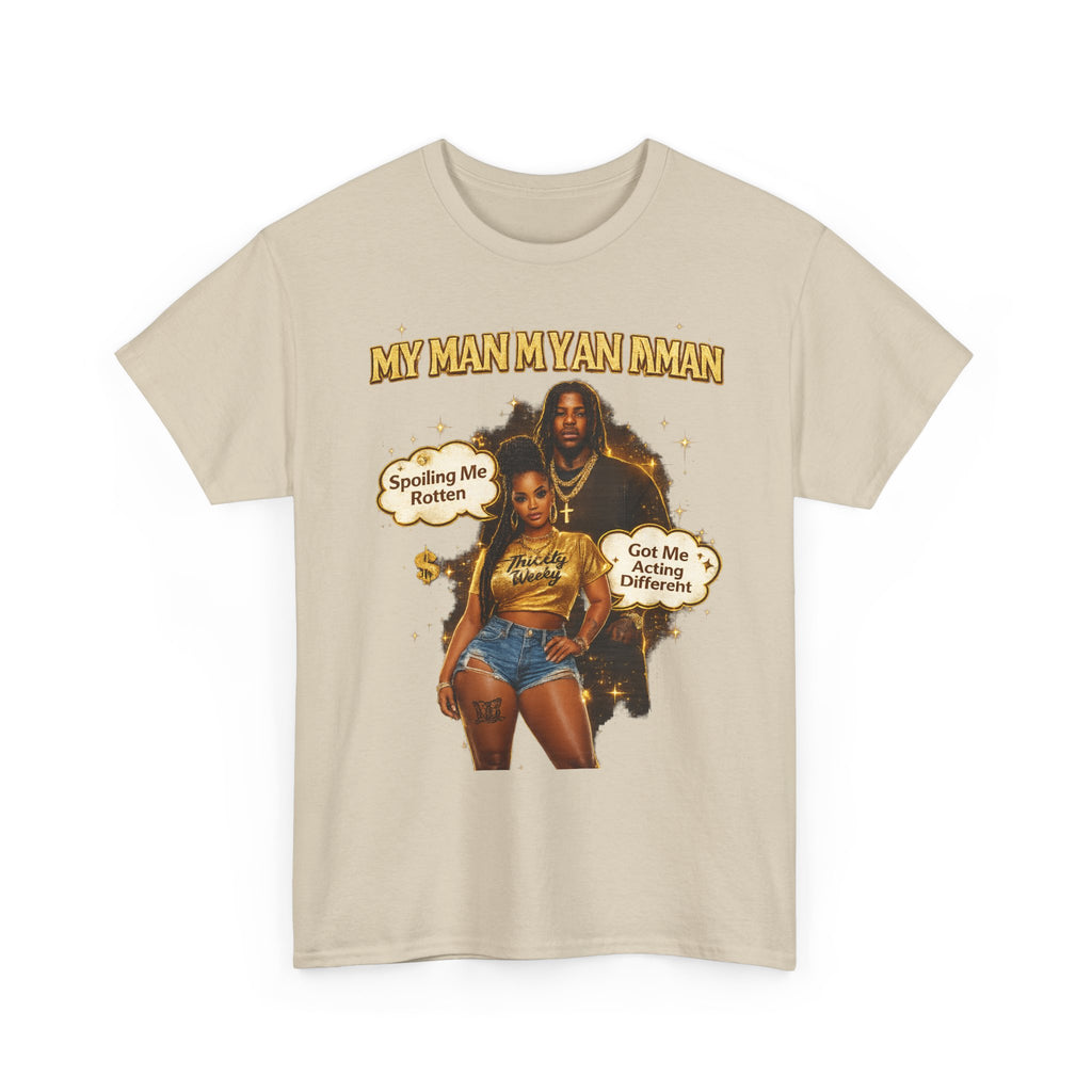 My Man My Ian Ian Graphic Tee — Retro 90s R&B Vibe "Spoiling Me Rotten" Shirt