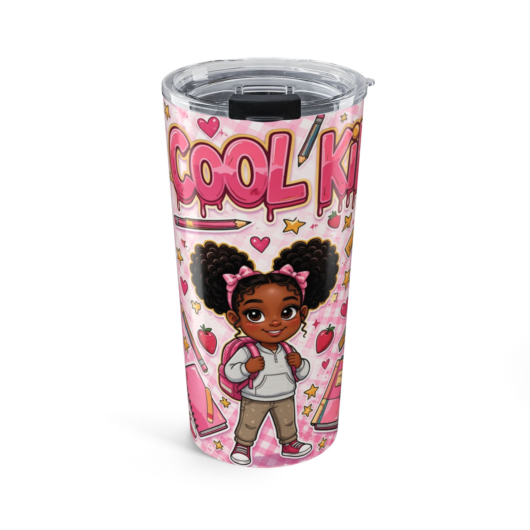 Cool Kid 20oz Tumbler - Cute Pink Back-to-School Travel Cup