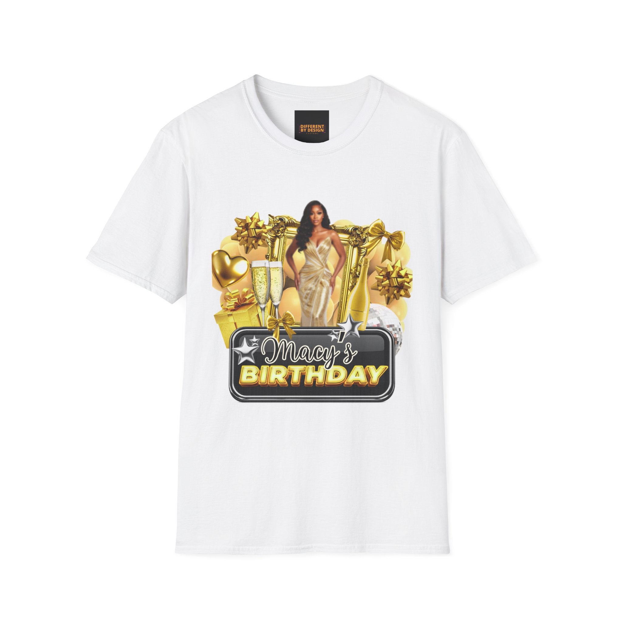 Birthday Queen T-Shirt — Gold Glam Birthday Design