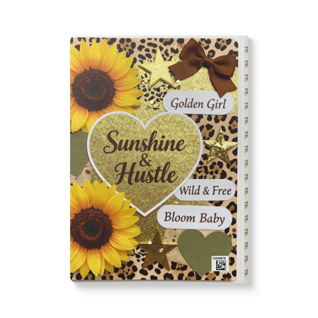 Sunflower Queen Softcover Journal — Sunshine & Hustle Lined Notebook