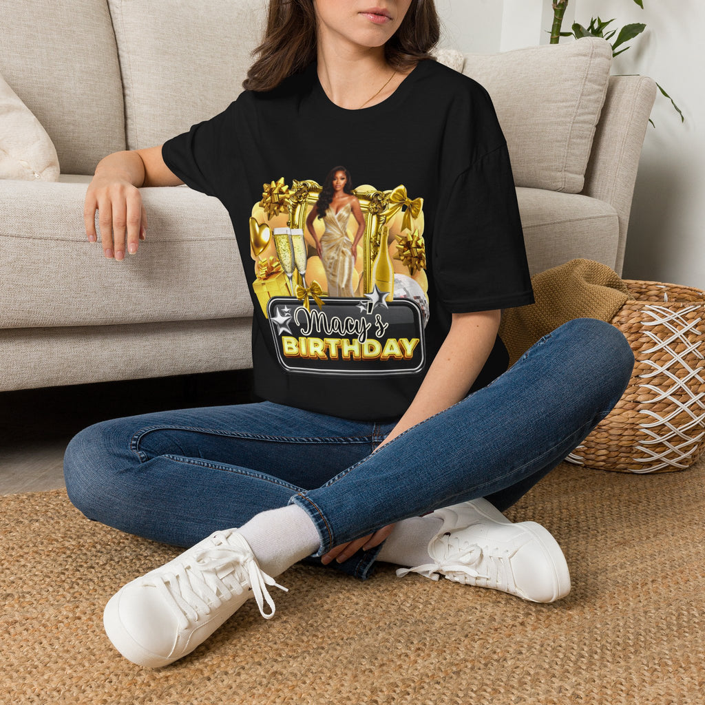 Birthday Queen T-Shirt — Gold Glam Birthday Design