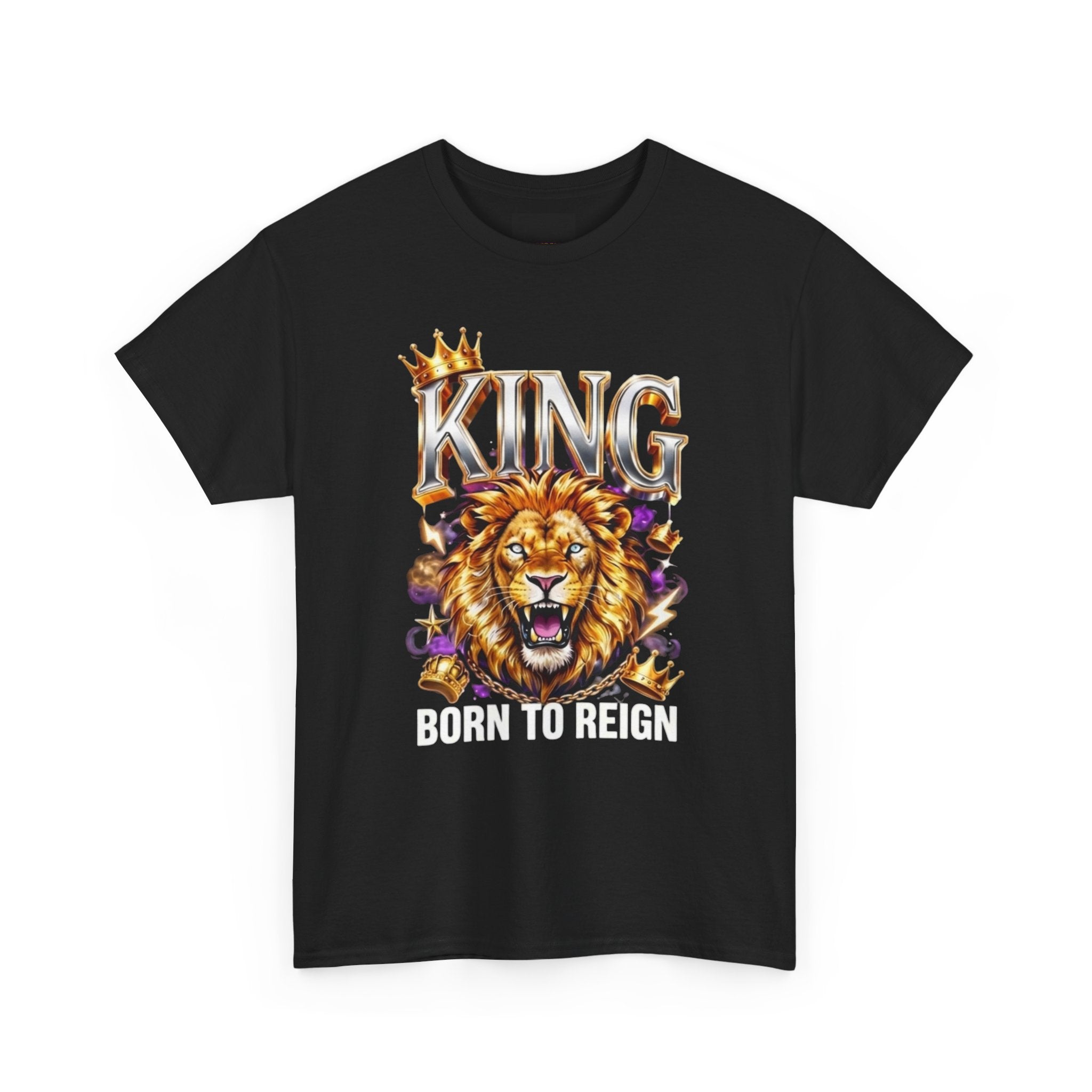 King Lion T-Shirt — Bold Crowned Lion Graphic Tee