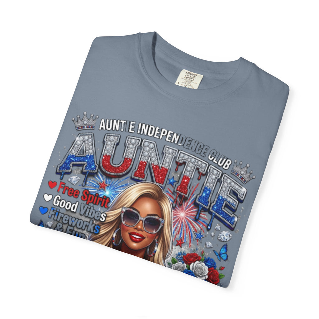 Auntie Independence Patriotic T-Shirt — "Too Fabulous to Follow the Crowd" 4th of July Tee