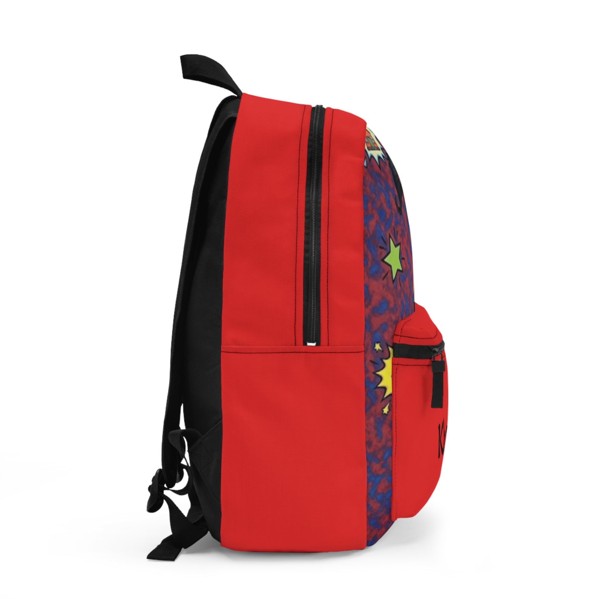 Personalized Kids Backpack – Cute Cartoon Girl Design with Name (Khadijah)