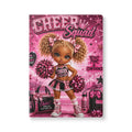 Cheer Squad Softcover Journal — Pink Pom-Pom Cheerleader Notebook with 'Bows, Poms & Confidence' Design