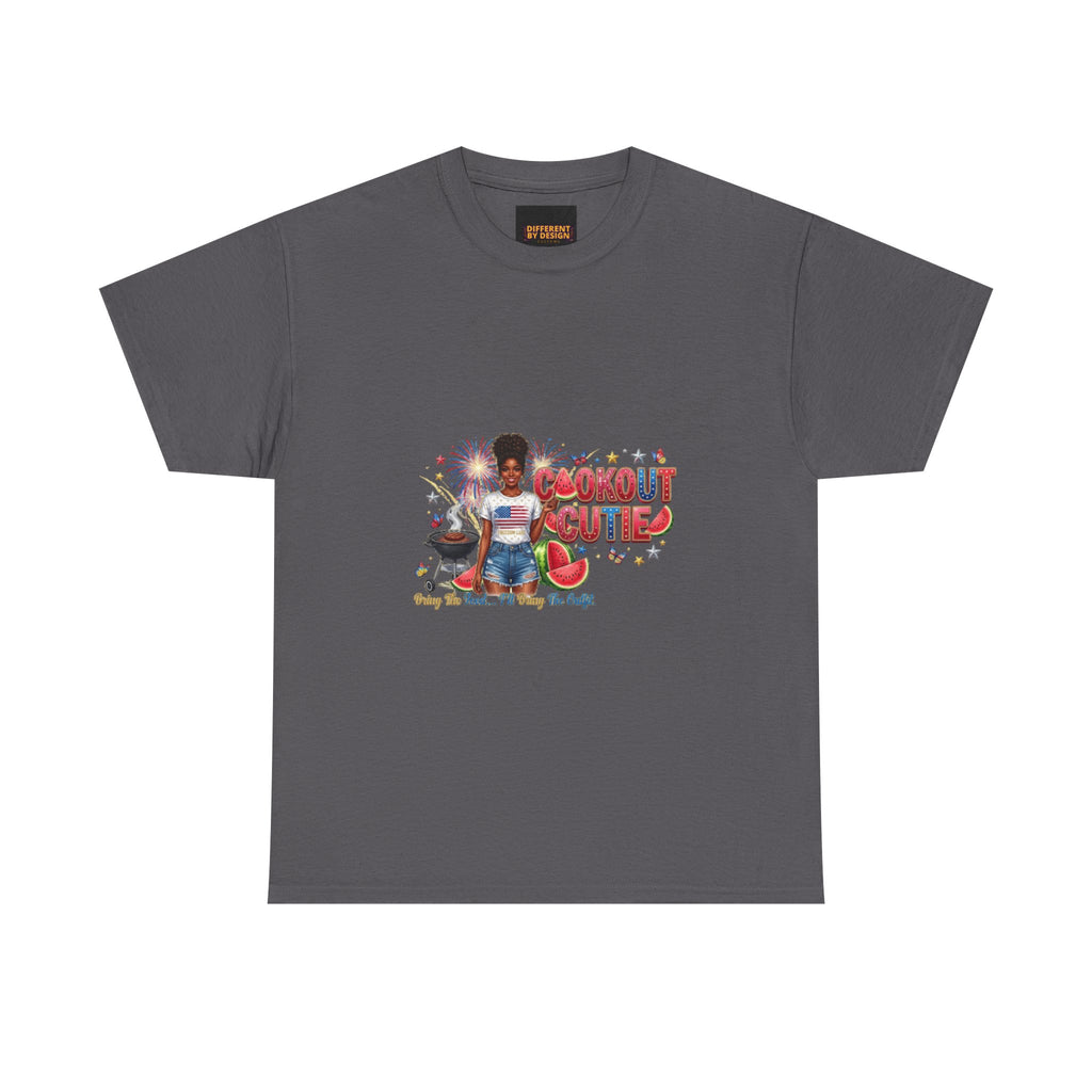 Cookout Cutie T-Shirt – Black Girl BBQ Party Graphic Tee