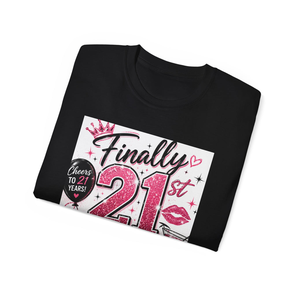 21st Birthday Tee — "Finally 21 & Legal" Celebration Shirt