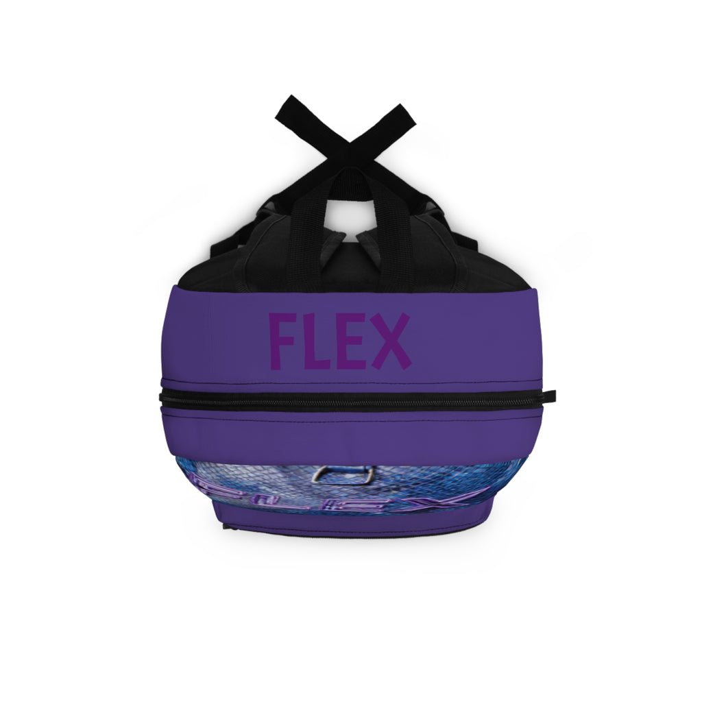 Flex Personalized Purple Backpack — Custom Name 'SAM' Graphic School Bag