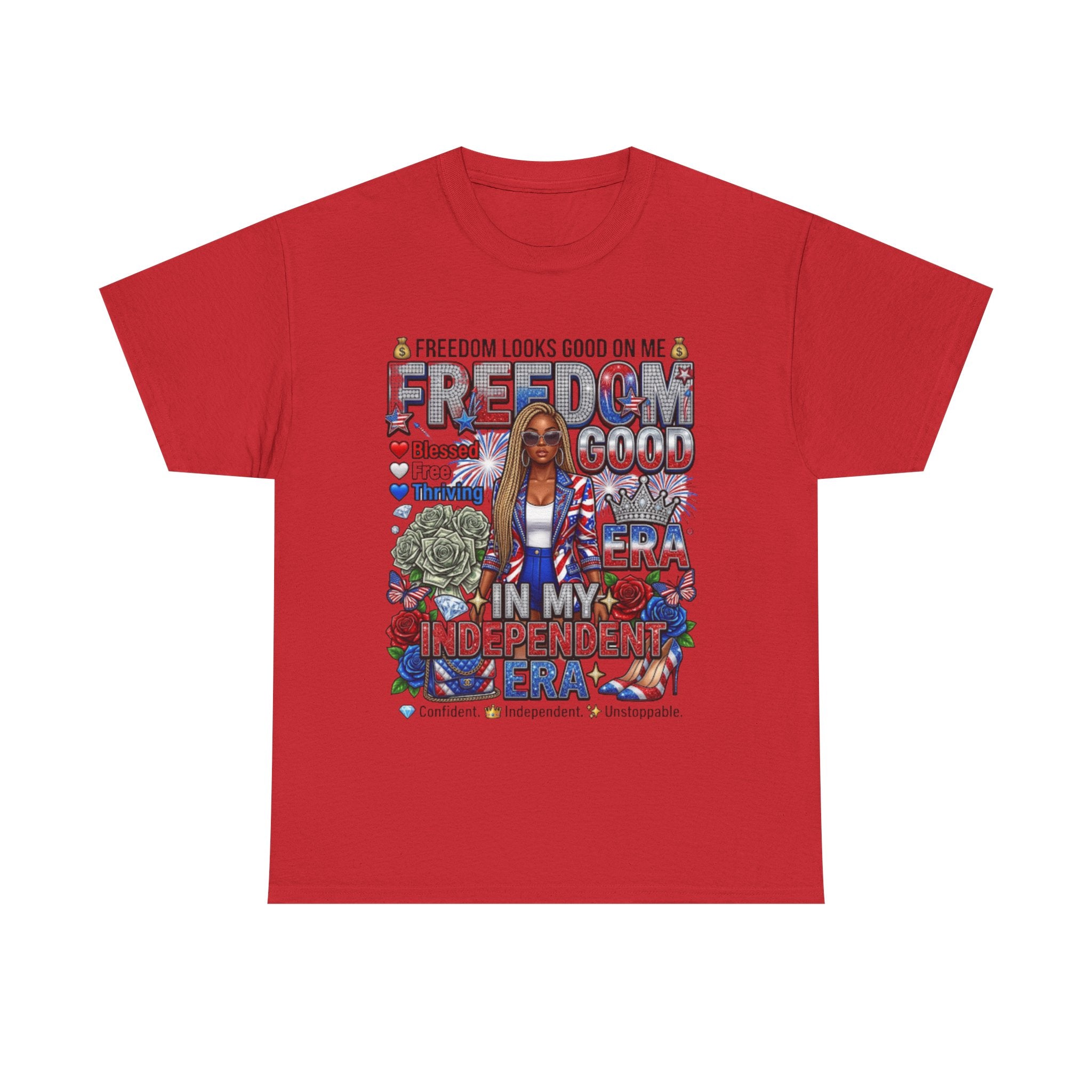 Freedom Looks Good On Me Independence Day T-Shirt