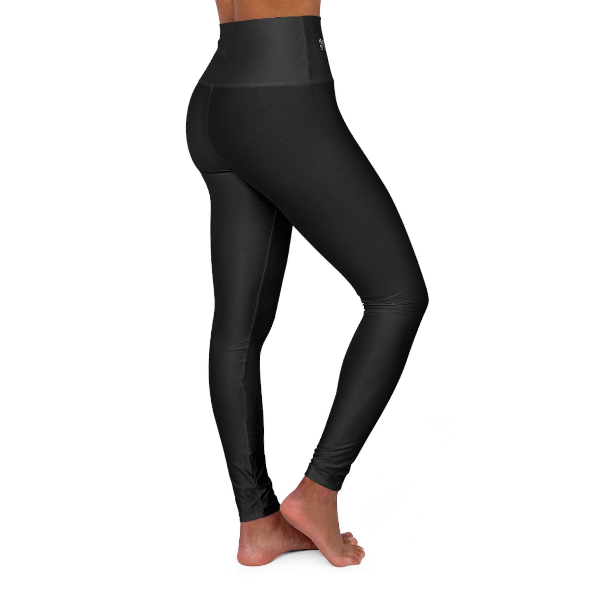 High-Waist Yoga Leggings with Vintage Car Graphic