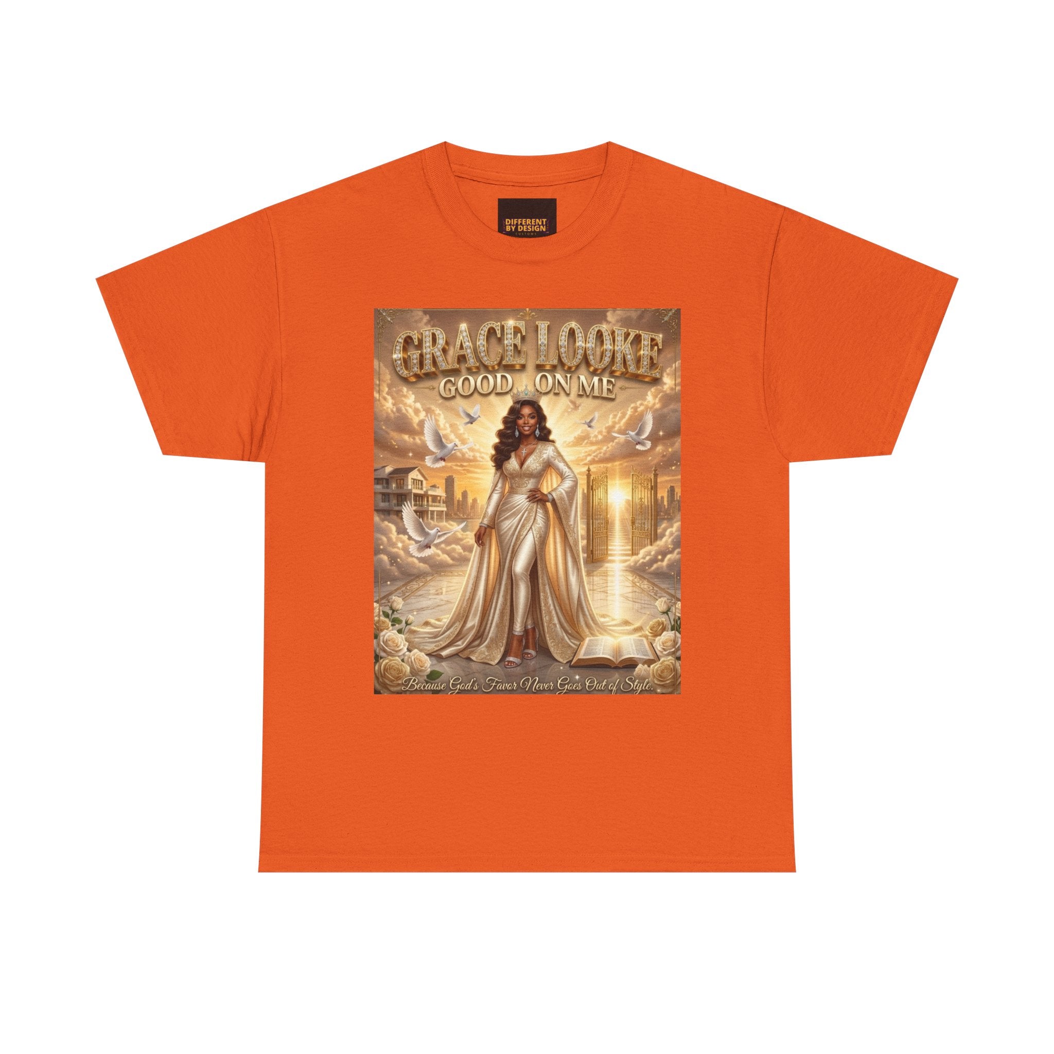 Christian T-Shirt — "Grace Looked Down On Me" Inspirational Faith Tee