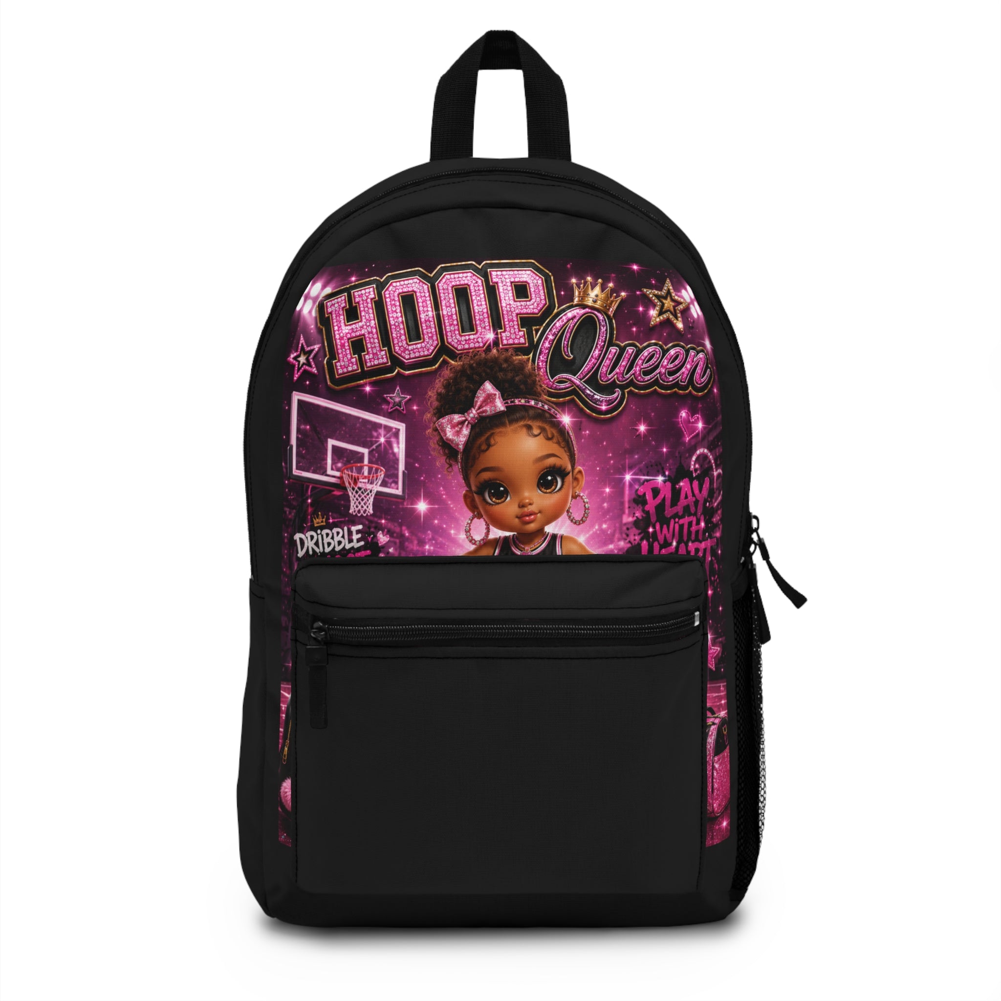 Hoop Queen Backpack – Girls' Basketball Graphic School Bag