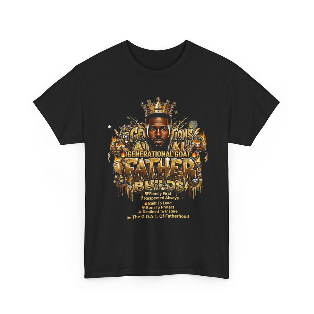 Father Blesses T-Shirt – Generational GOAT Crowned Dad Tee