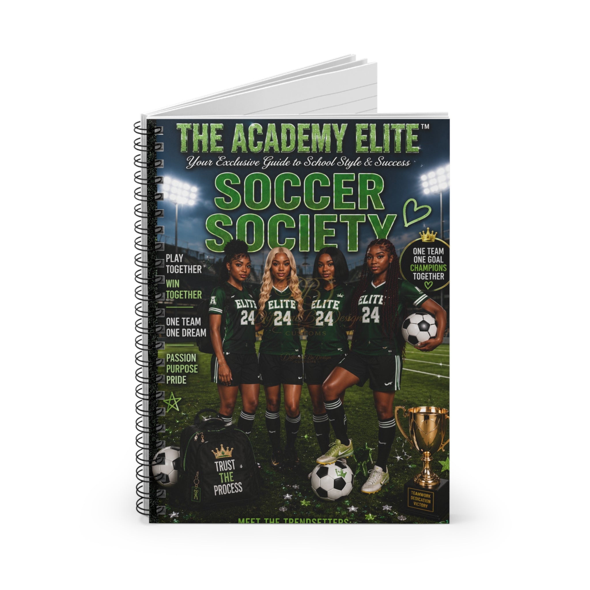 Soccer Society Spiral Notebook — The Academy Elite Team Journal